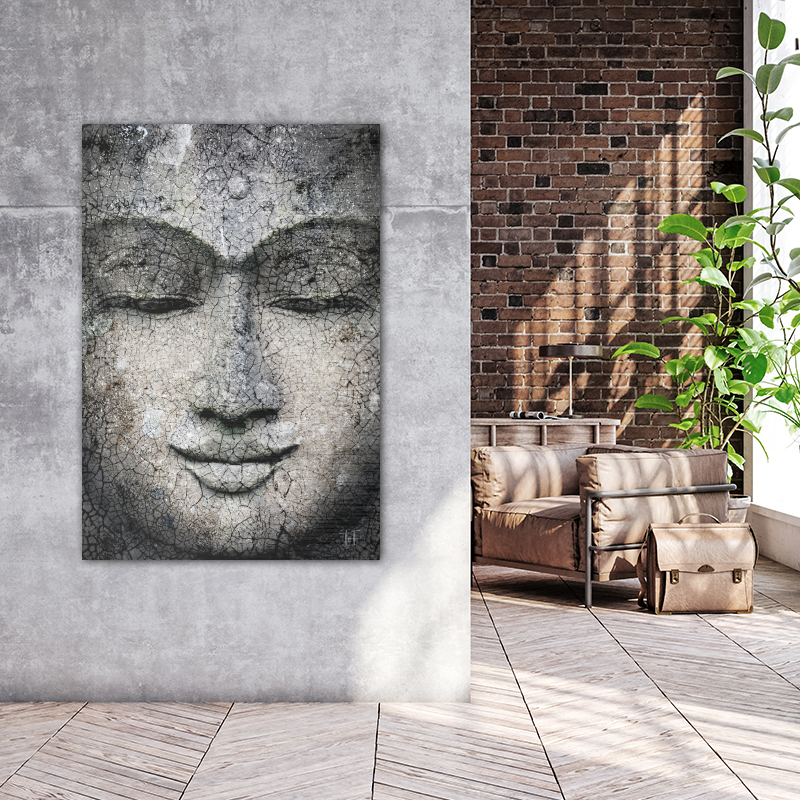 commentator Doornen Uitvoeren ToF Wanddecoratie kunst gezicht Boeddha | ToF aan je muur